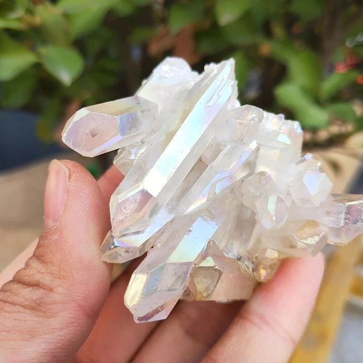 WHITE ANGEL AURA QUARTZ CRYSTAL
