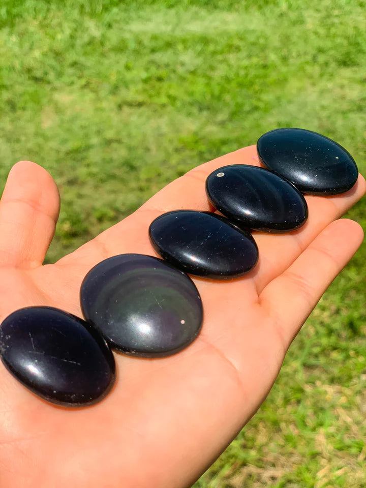 BLACK OBSIDIAN WORRY STONE