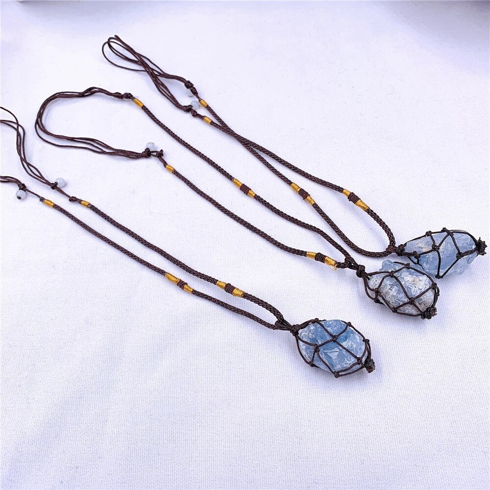 NATURAL CELESTITE NECKLACE