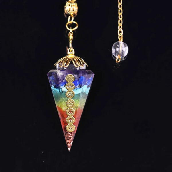 ENERGY HEALING 7 CHAKRA CRYSTAL PENDULUM