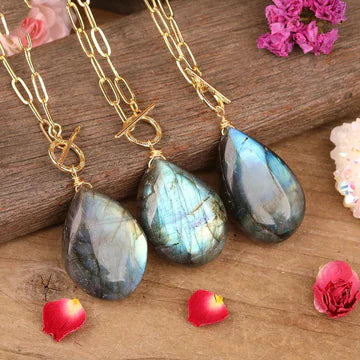 TRUTH SEEKER LABRADORITE DROP NECKLACE