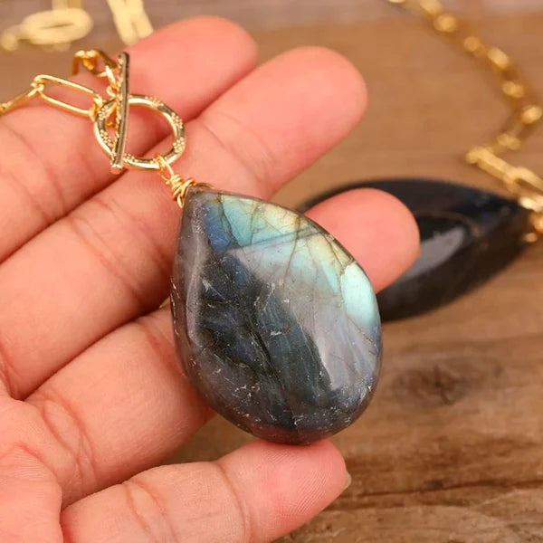 TRUTH SEEKER LABRADORITE DROP NECKLACE