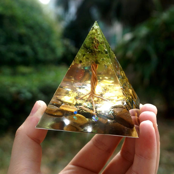 TREE OF LIFE TIGER'S EYE PYRAMID