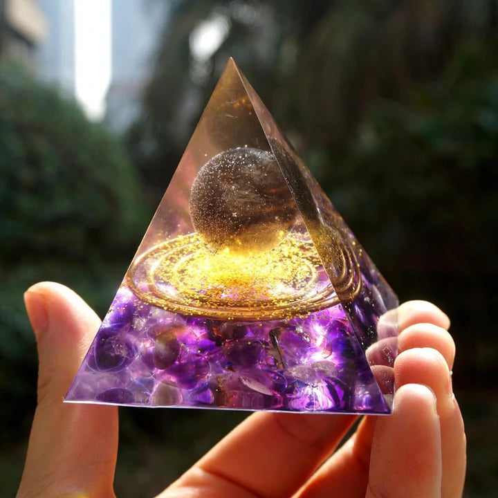 SMOKY QUARTZ AMETHYST OBSIDIAN PYRAMID