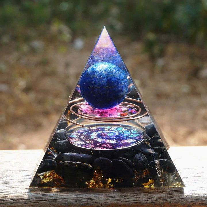 LAPIS LAZULI OBSIDIAN PYRAMID