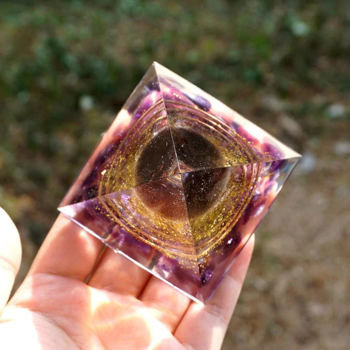 SMOKY QUARTZ AMETHYST OBSIDIAN PYRAMID