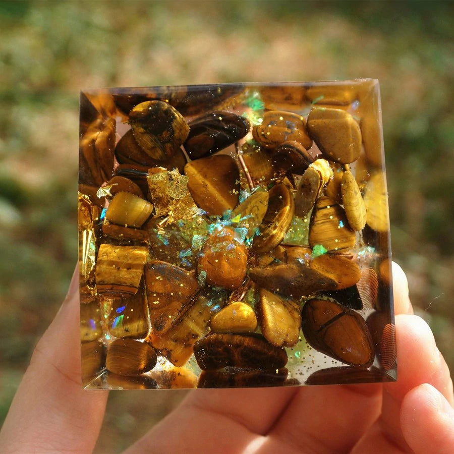 TREE OF LIFE TIGER'S EYE PYRAMID